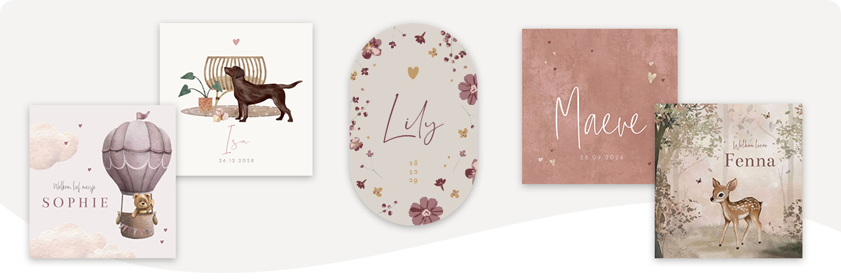 Top 50 meisjesnamen geboortekaartjes dochter