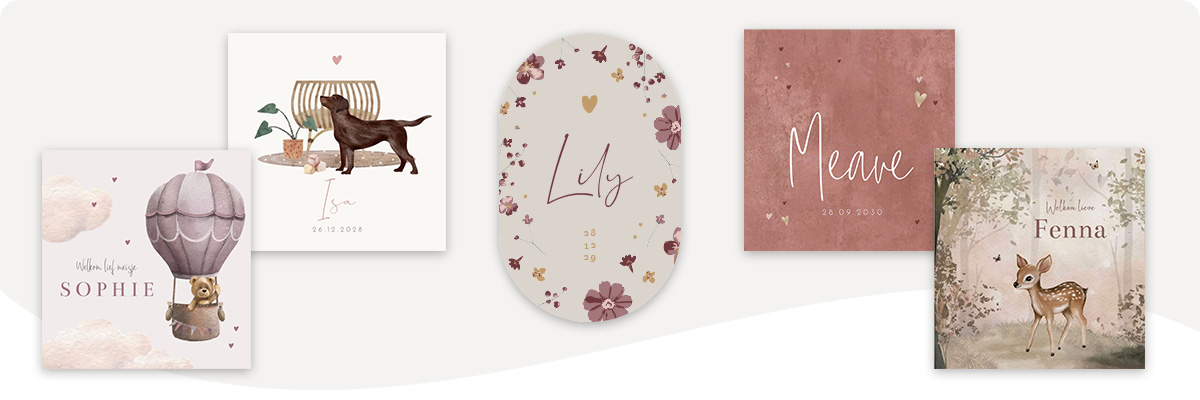 Top 50 meisjesnamen geboortekaartjes dochter