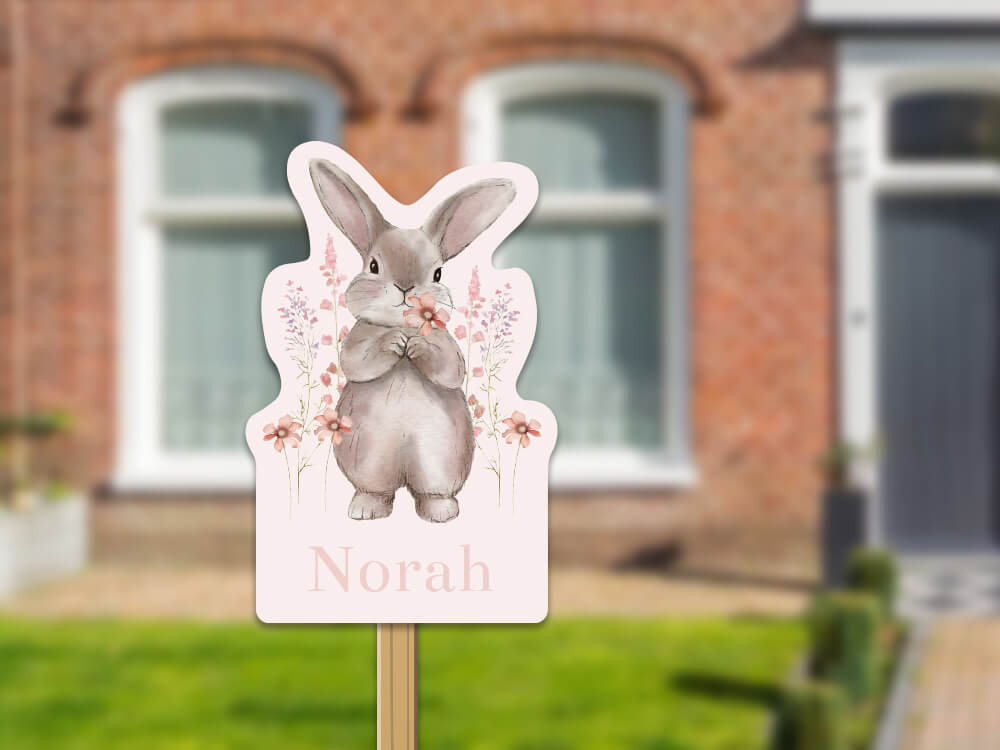 Tuinbord geboorte, geboortebord voor in de tuin, zelf een tuinbord ontwerpen