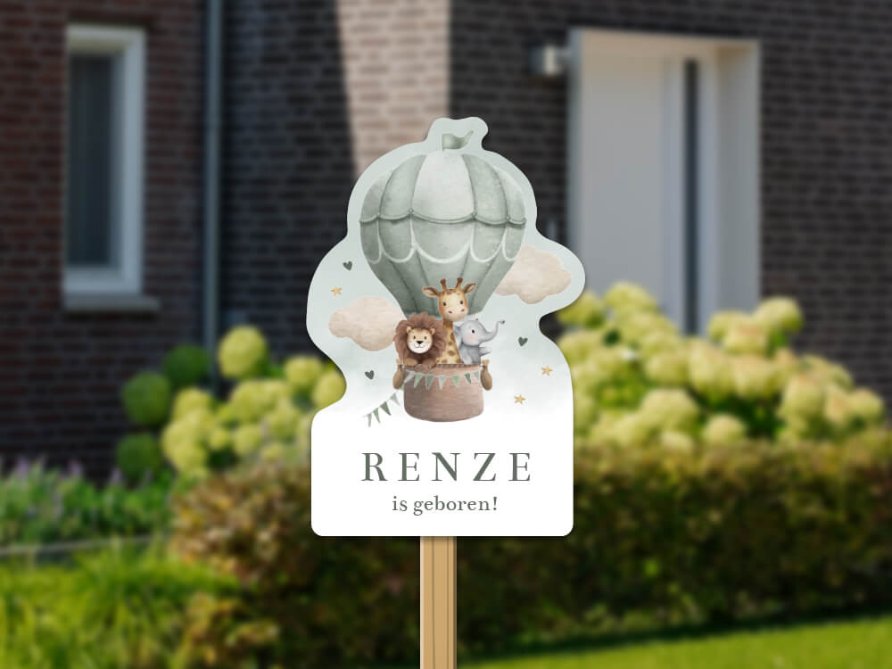 Geboorte tuinbord voor in de tuin om geboorte feestelijk aan te kondigen