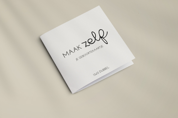 Geboortekaartje zelf maken - dubbel kaartje ontwerpen