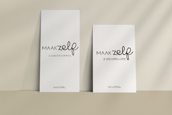 Geboortekaartje zelf maken - enkel kaartje ontwerpen