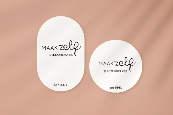Origineel geboortekaartje met unieke vorm zelf ontwerpen maken