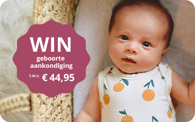 Geboortekaartje winactie geboorte aankondiging